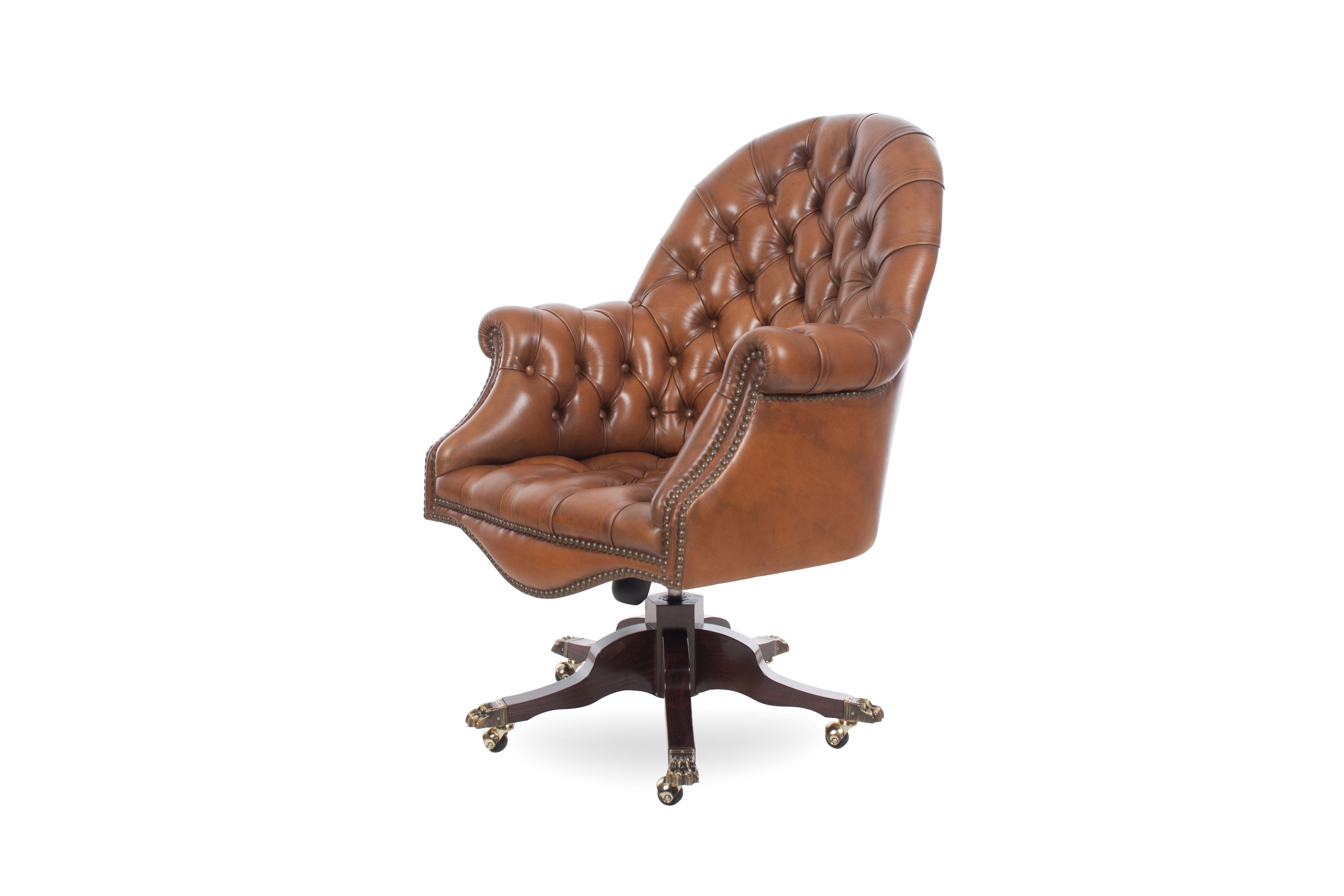 Офисное кресло с регулируемым по высоте кожаным подлокотником с 5 спицами CREARTE COLLECTIONS Gobernor Origins ARCH-00042664 - Вид №1