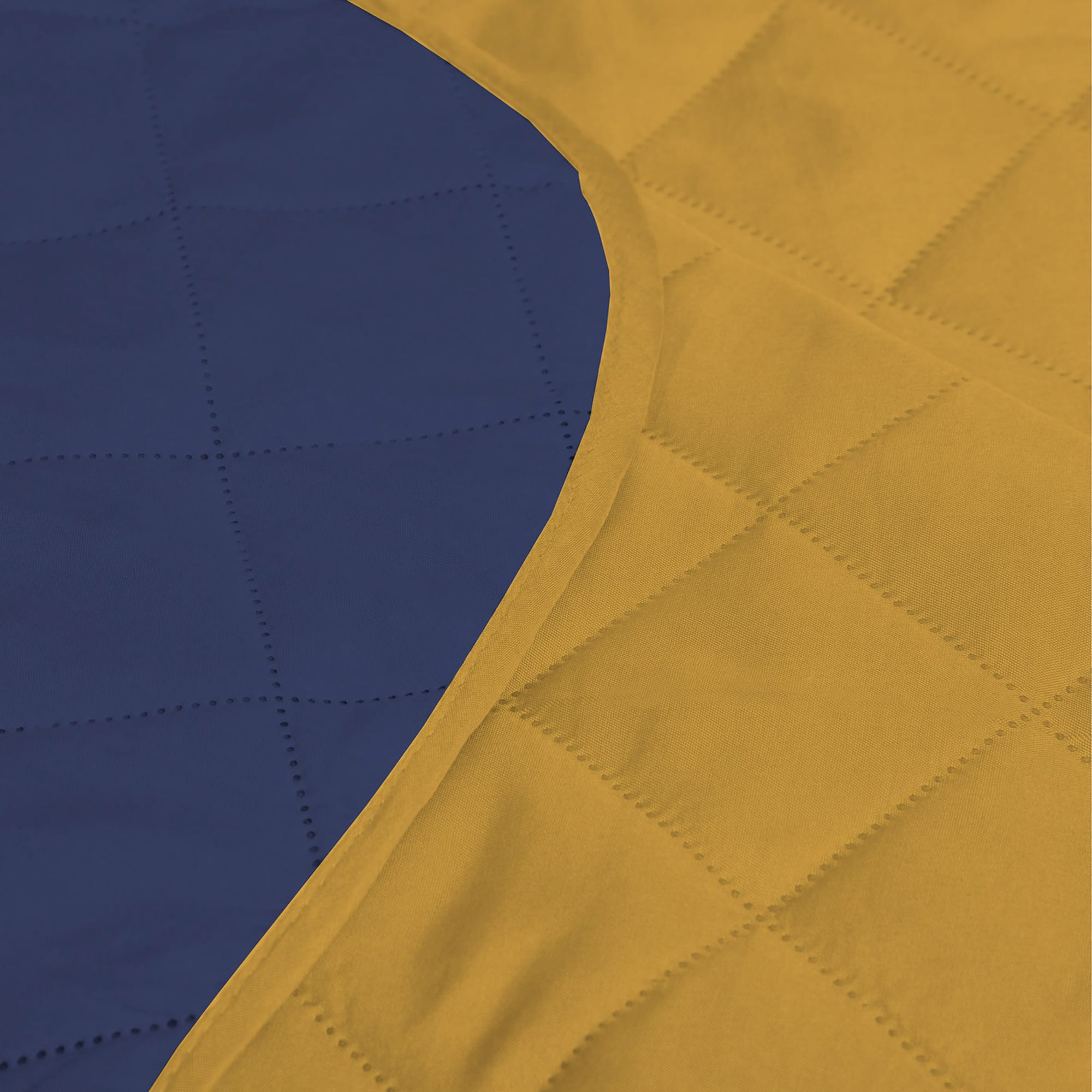 84631441 Покрывало "Melissa", 200x220 см, микрофибра стёганная, цвет синий/горчичный Нео-классика Santreyd  - Вид №1