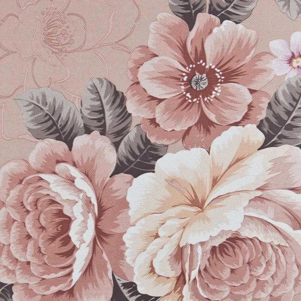 Ткань «Цветы» 1 п/м 280 см блэкаут цвет красный ТОРГОВЫЙ ДОМ ТЕКСТИЛЬ STLM-2187491 - Вид №2