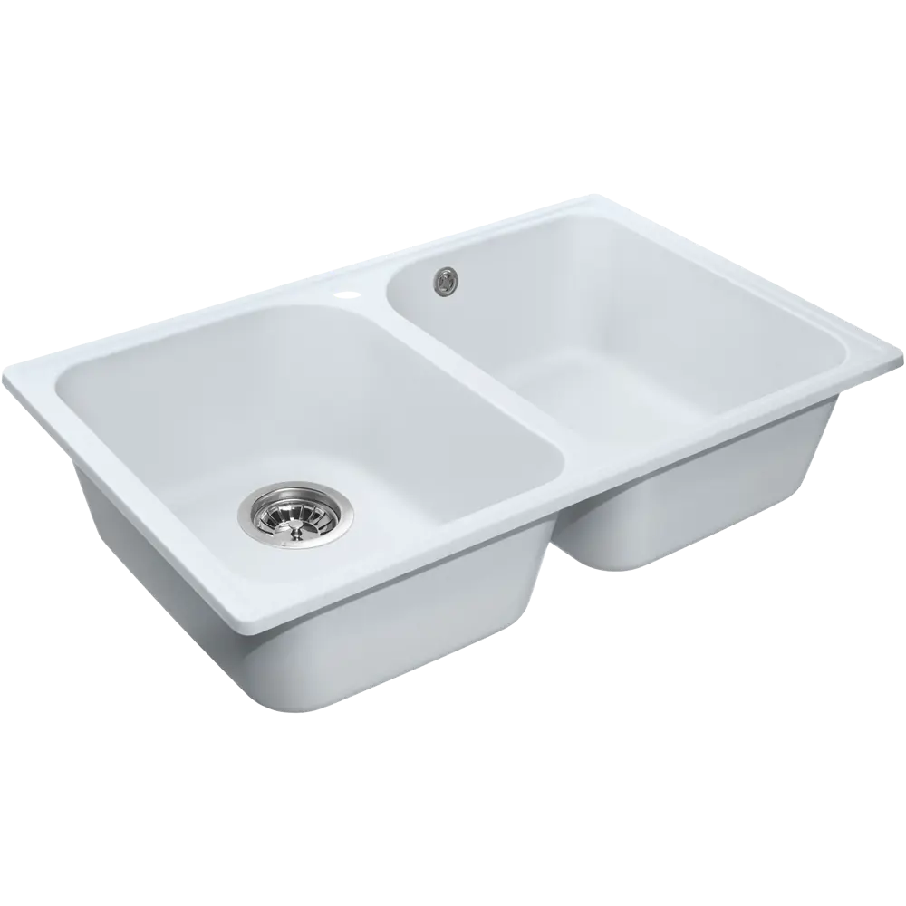 Кухонная мойка DELINIA с двумя чашами из кварцевого композита 73,5×47,4 см 87810901 Мойка врезная STLM-0885713 - Вид №3
