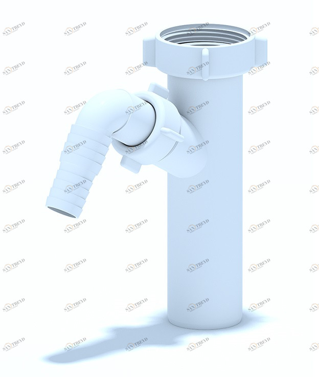 Отвод стиральной машины АНИ 1 1/2"х40мм M140 АНИ пласт 7241