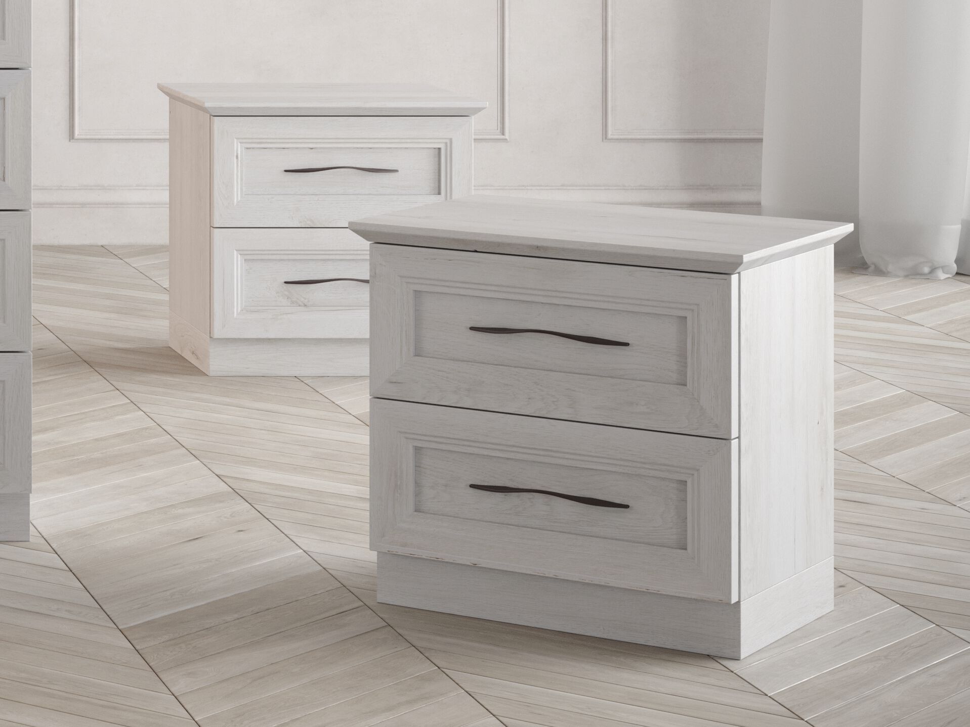 Деревянная прямоугольная тумбочка с ящиками Giessegi память ARCH-00136082