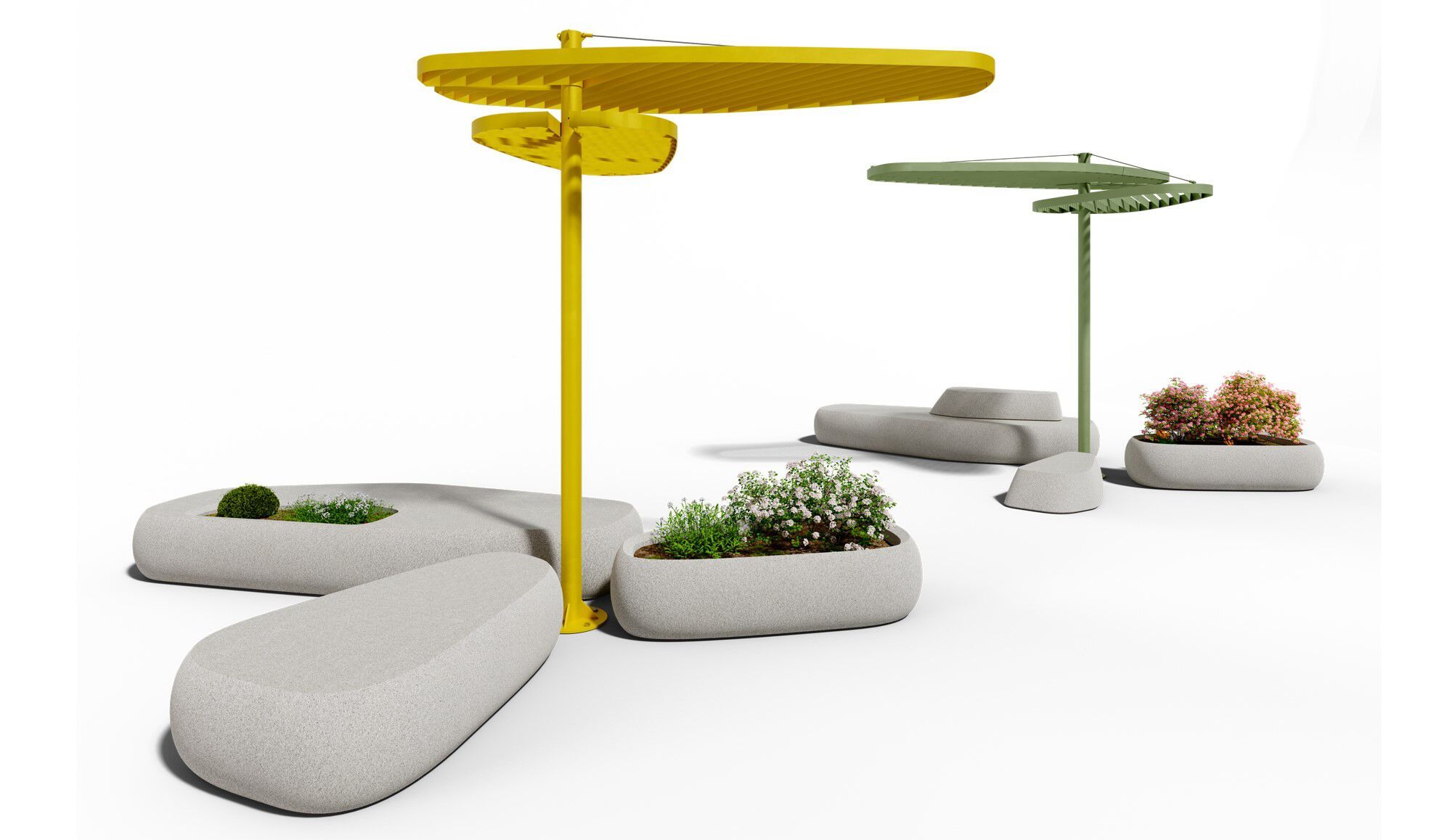 Бетонная скамья без спинки amop Ameno ARCH-00059196 - Вид №1