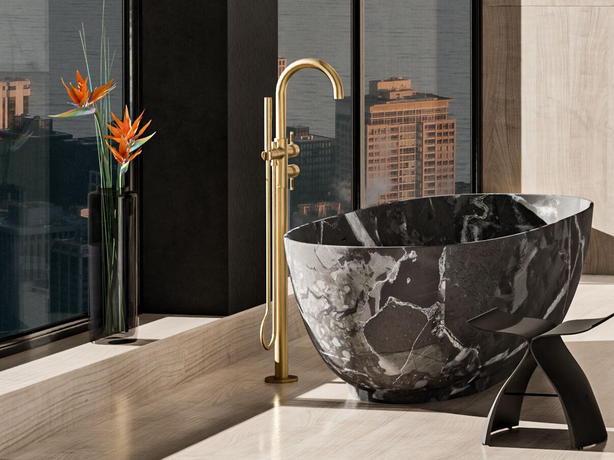 Смеситель для ванны из хромированной латуни Graff Cameo ARCH-00151701