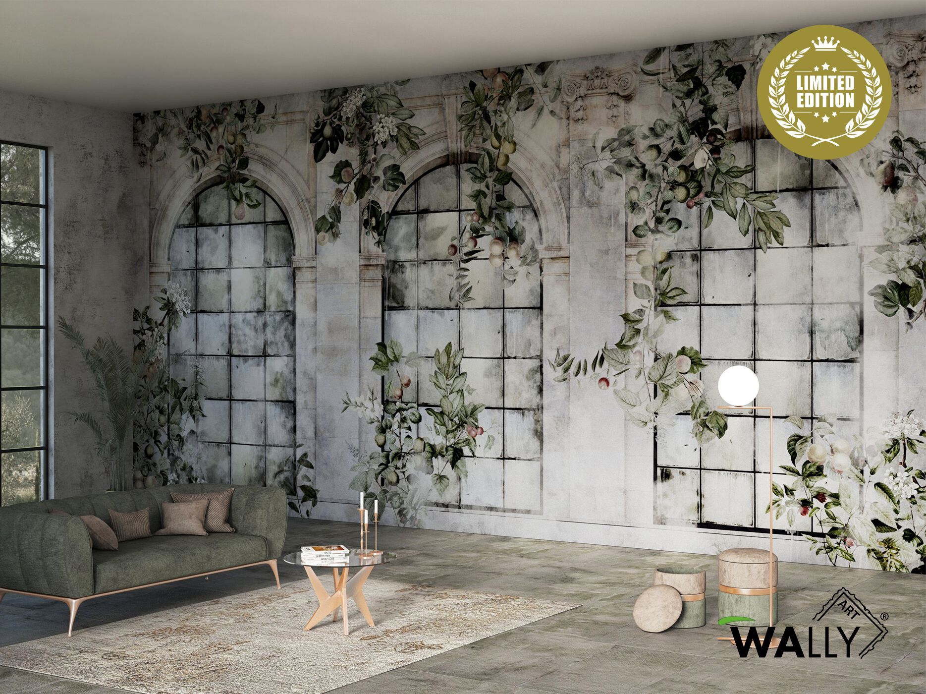 Моющиеся нетканые обои WALLYART Lacollection ARCH-00067314