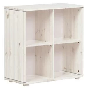 Стеллаж Flexa Classic storage с 4 полками, белый искусственно состаренный/серый