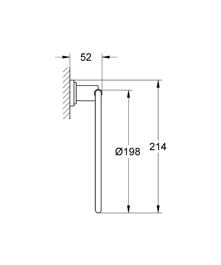 Держатель для полотенец с металлическим кольцом Grohe Атриум ARCH-00107514 - Вид №3