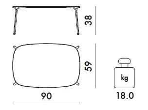 Прямоугольный садовый столик из оцинкованной стали Kartell Hiray ARCH-00094326 - Вид №31