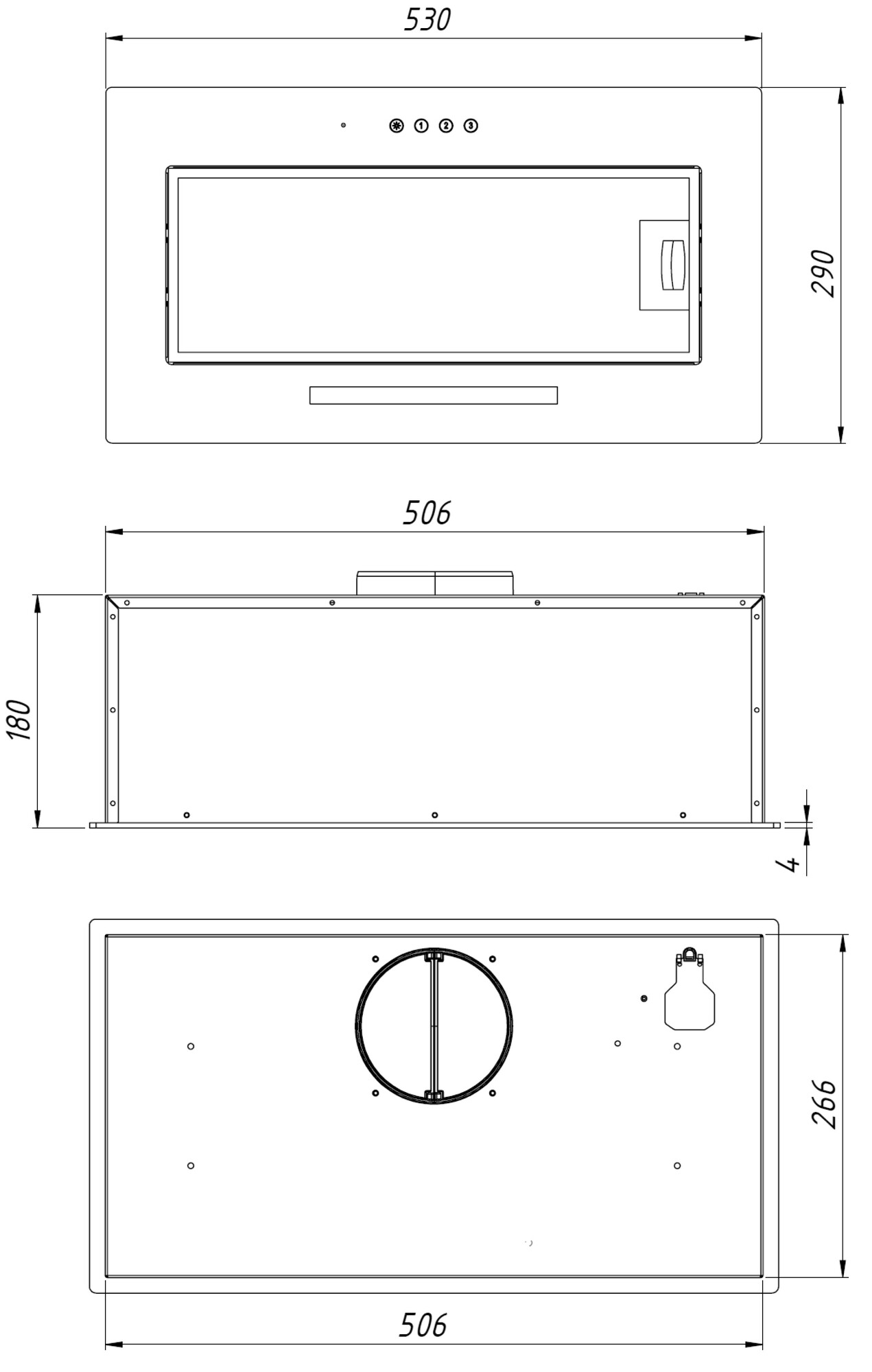 9951214 Вытяжка полновстраиваемая Akpo WK-11 Mio glass белый STDN-0046580 - Вид №9