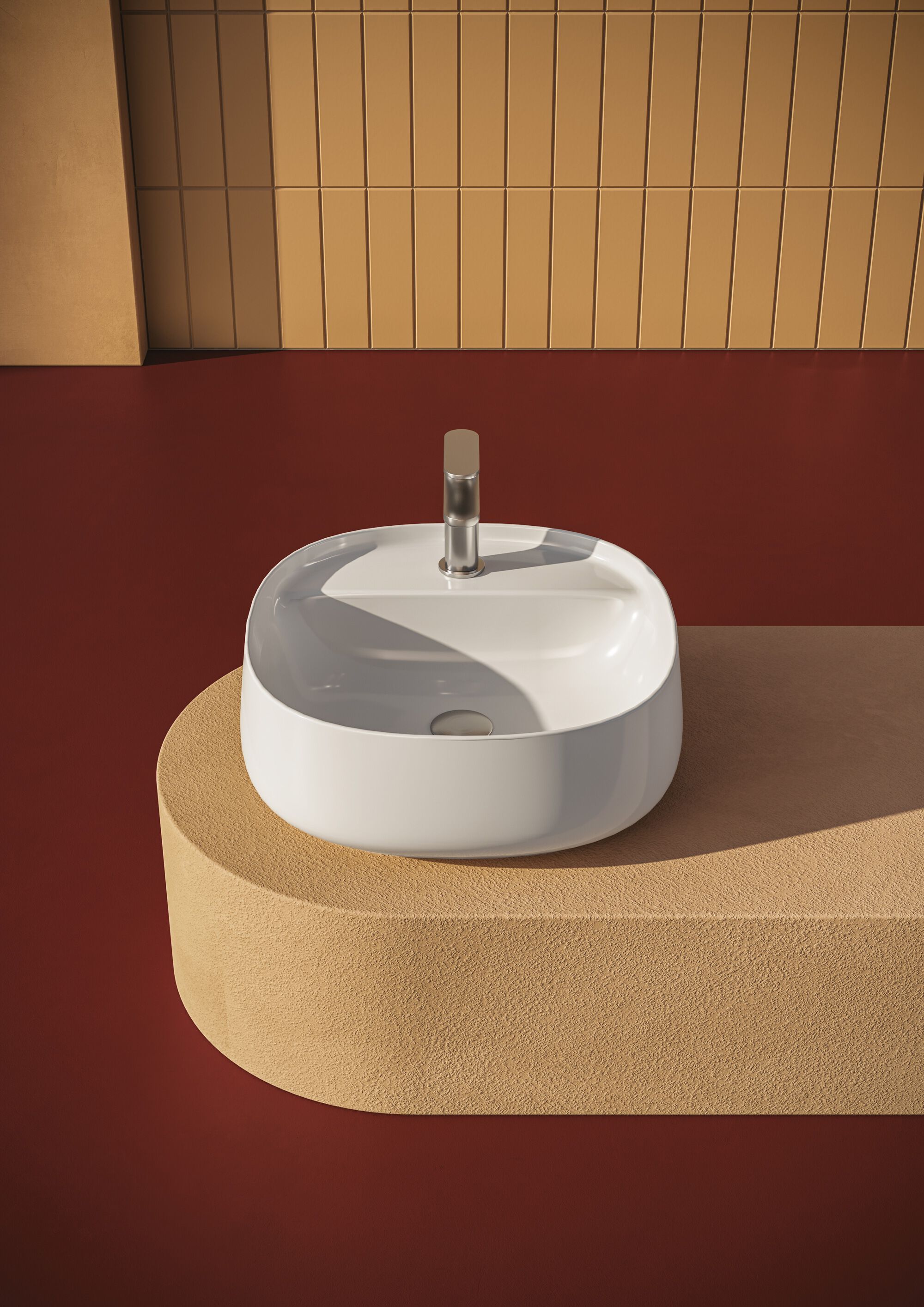 Керамическая столешница овальная раковина ArtCeram WHISKY ARCH-00104438 - Вид №1