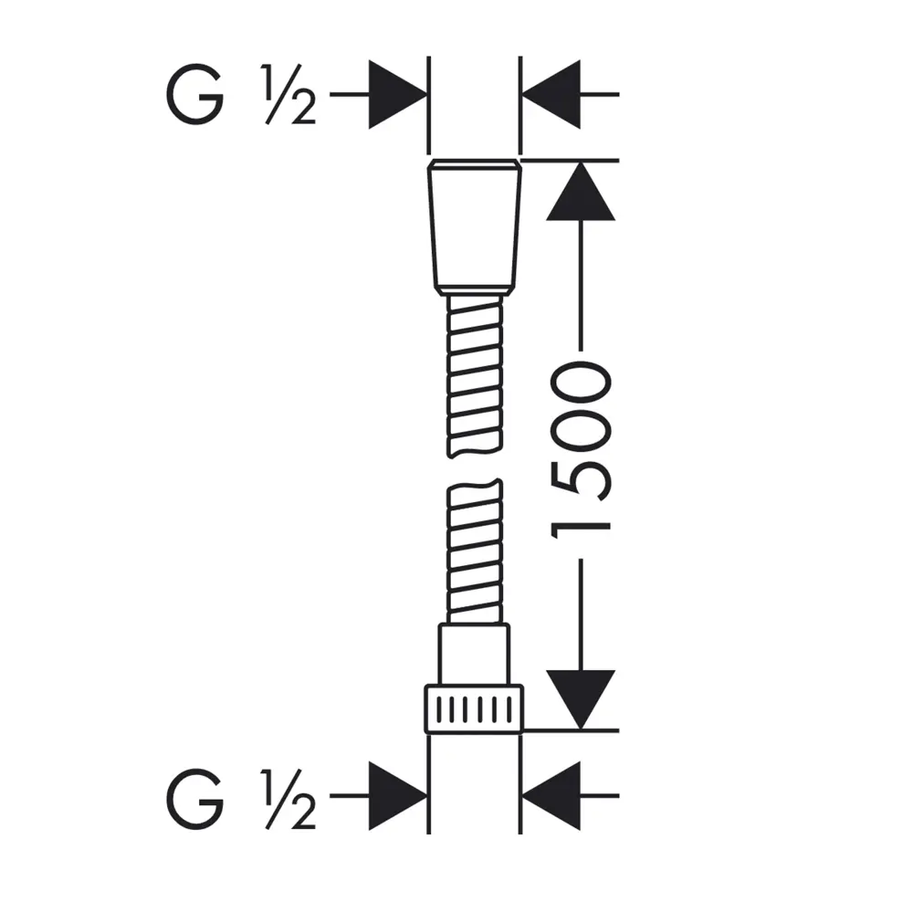 Шланг для душа Hansgrohe Metaflex 1.5 м ПВХ цвет хром STLM-2057513 - Вид №1