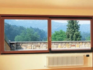 CARMINATI SERRAMENTI Копланарное окно из алюминия и дерева Passive 120