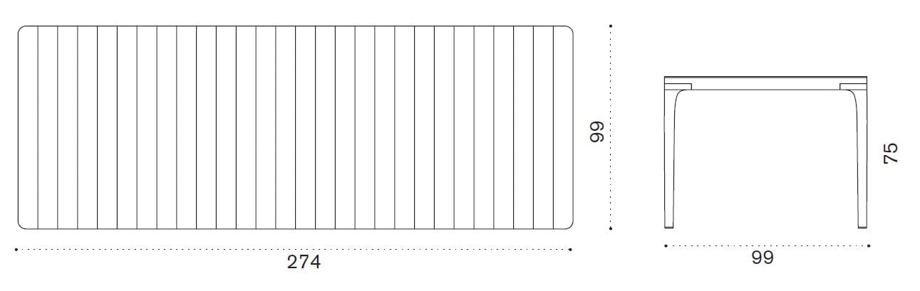 Прямоугольный садовый стол из тикового дерева Ethimo ARCH-00082974 - Вид №5