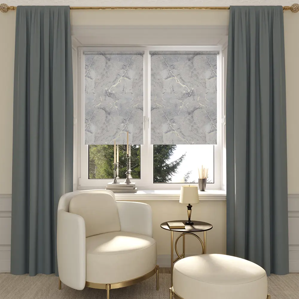 Штора рулонная Фавор 100x175 см серая DOMLEGRAND STLM-2190917 - Вид №3