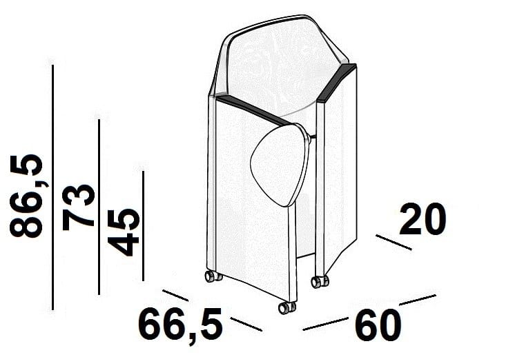 Складной стул с колесами и подлокотниками Luxy Nestar ARCH-00149791 - Вид №15