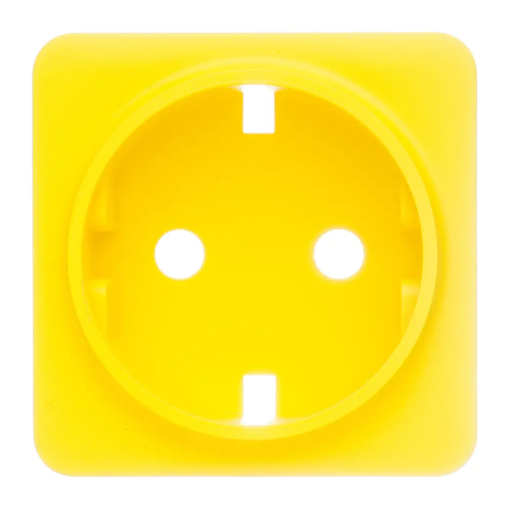 Накладка для розетки с заземлением Lexman Cosy, цвет лимонный STLM-2164395