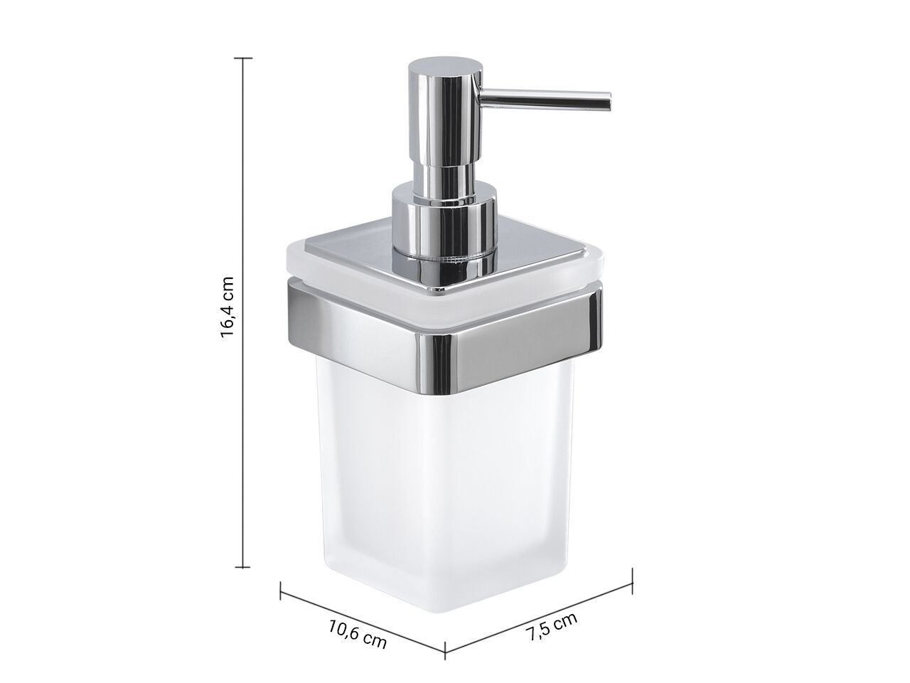 Настенный дозатор мыла из матового стекла GEDY Самоа ARCH-00093000 - Вид №3