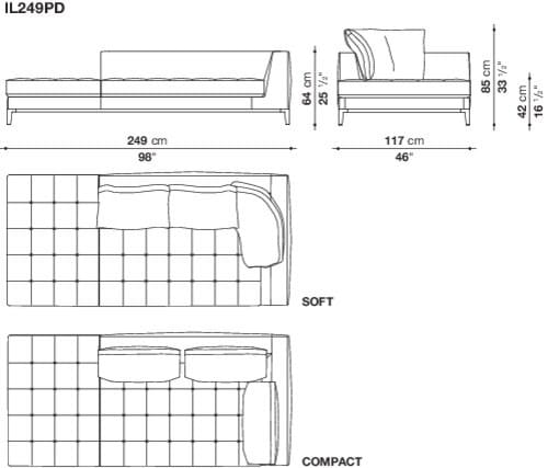 Угловой диван из ткани Maxalto Lucrezia Soft ARCH-00062457 - Вид №22