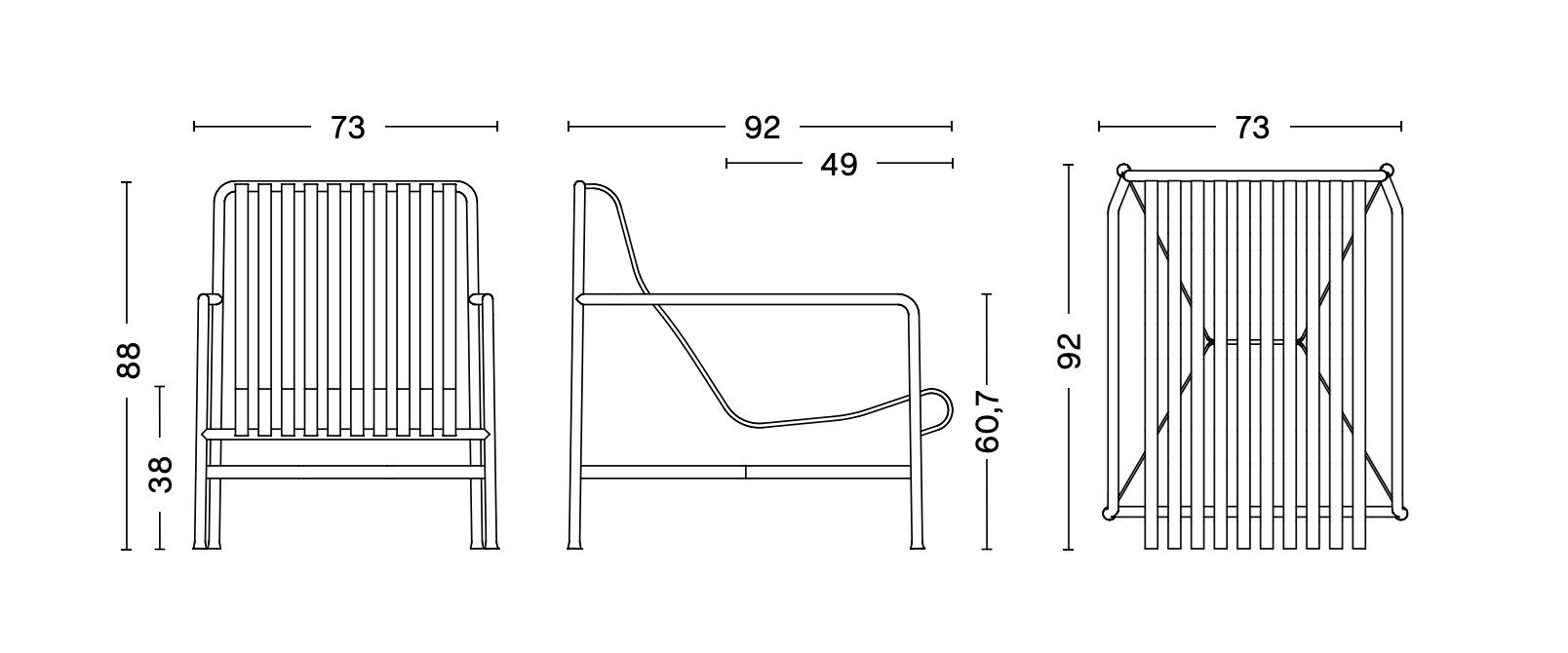 Стальной садовый стул Hay Палисад ARCH-00108645 - Вид №6