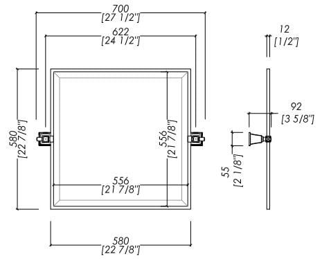 Зеркало с латунной рамой Devon&Devon Time ARCH-00143982 - Вид №2