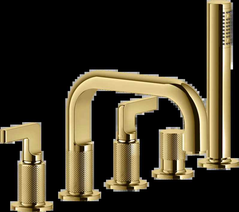 Смеситель для ванны 58040 246 Gessi Inciso ЗОЛОТОЙ PVD