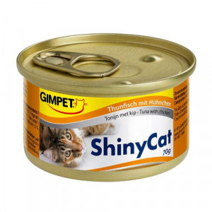 ПР0030885 Корм для кошек GimPet Shiny Cat, Тунец, цыпленок конс.70г GIMBORN