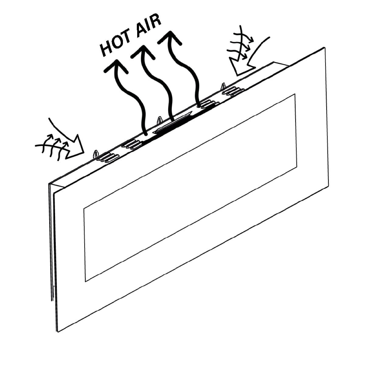 Настенный электрический стальной и стеклянный камин SINED APRICA ARCH-00120284 - Вид №8