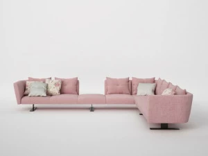 ESTEL GROUP Угловой диван со съемным чехлом из ткани Saint barth