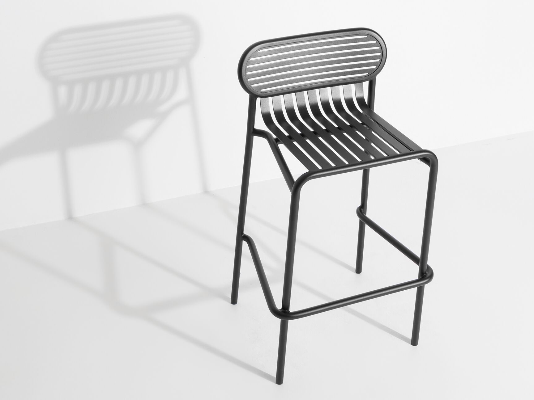 Алюминиевый высокий стул с порошковым покрытием с подставкой для ног Petite Friture WEEK-END ARCH-00135780 - Вид №5