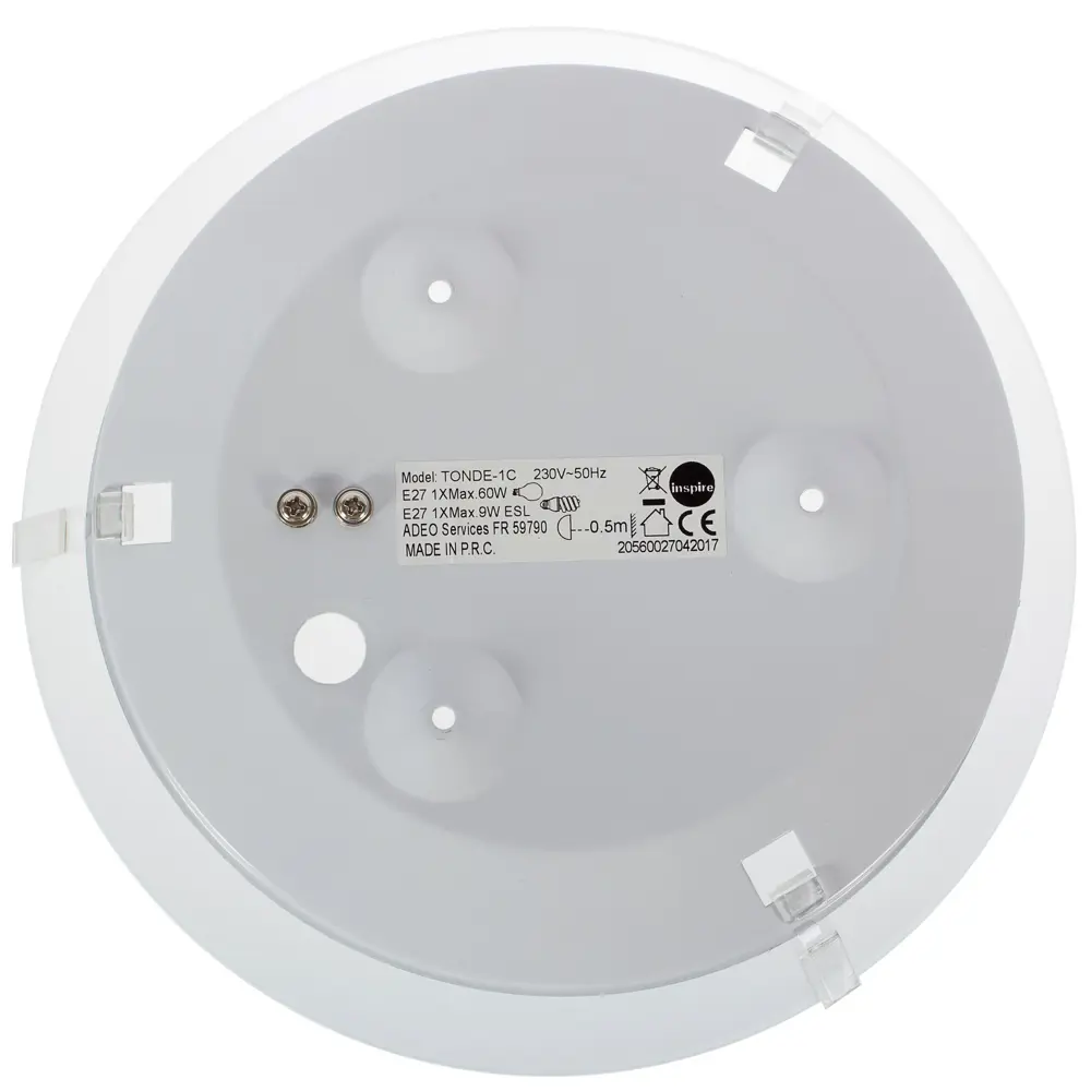 Светильник потолочный Плутон 1xE27x60 Вт, стекло/металл, цвет белый Santreyd STLM-2093003 - Вид №3