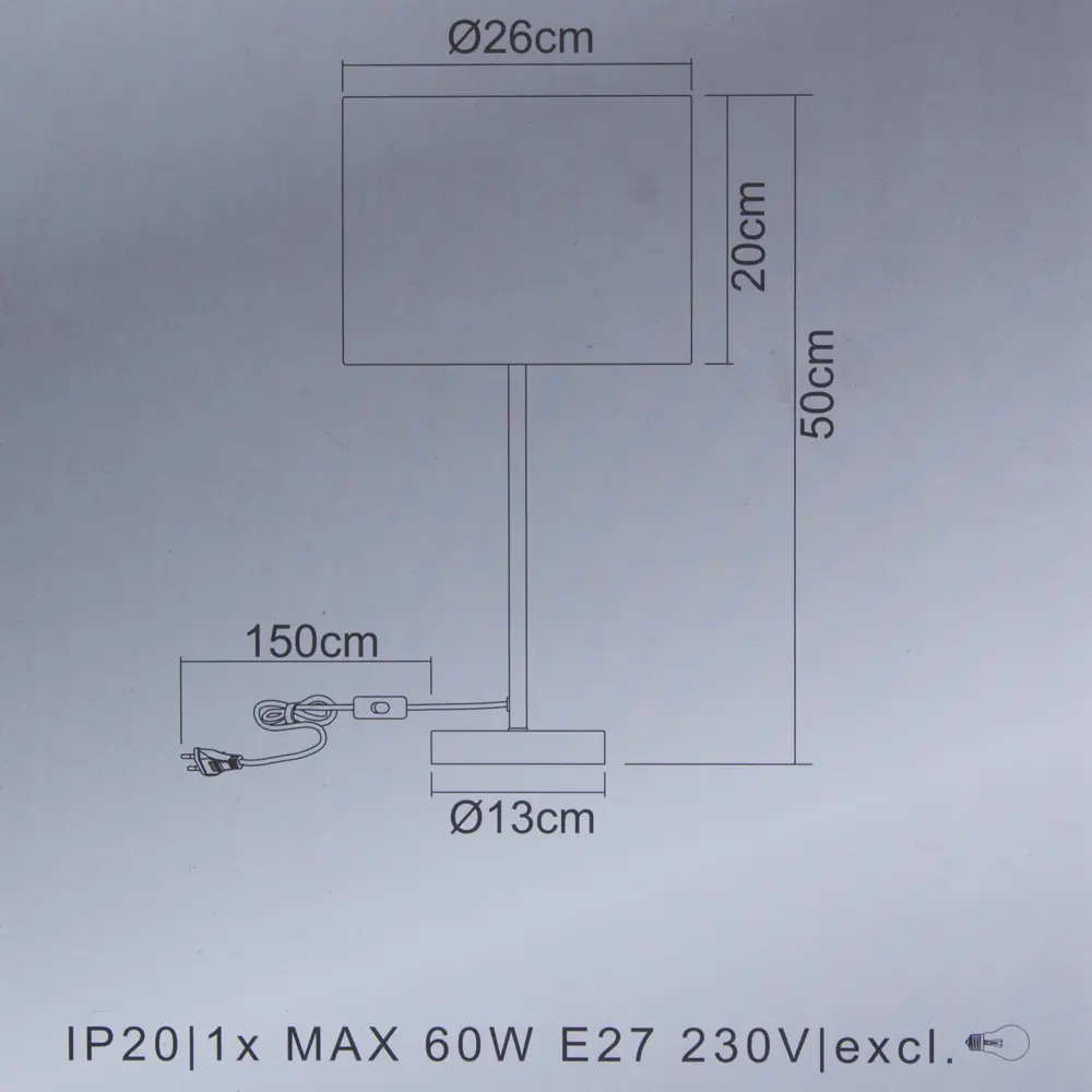 Настольная лампа Globo 1xE27х60 Вт, цвет серебро STLM-2131337 - Вид №5