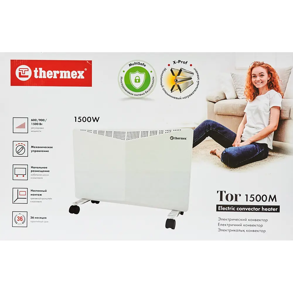 Конвектор мобильный Thermex Tor 1500M, 1000-1500 Вт STLM-2208701 - Вид №4