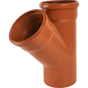 Тройник Хемкор d160x160 мм 45° пластиковый для наружной канализации