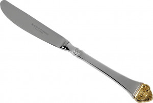 73559 Robbe&Berking Нож для масла Robbe&Berking "Розенмустер" 18,8см (серебро 925+позолота) Серебро 925