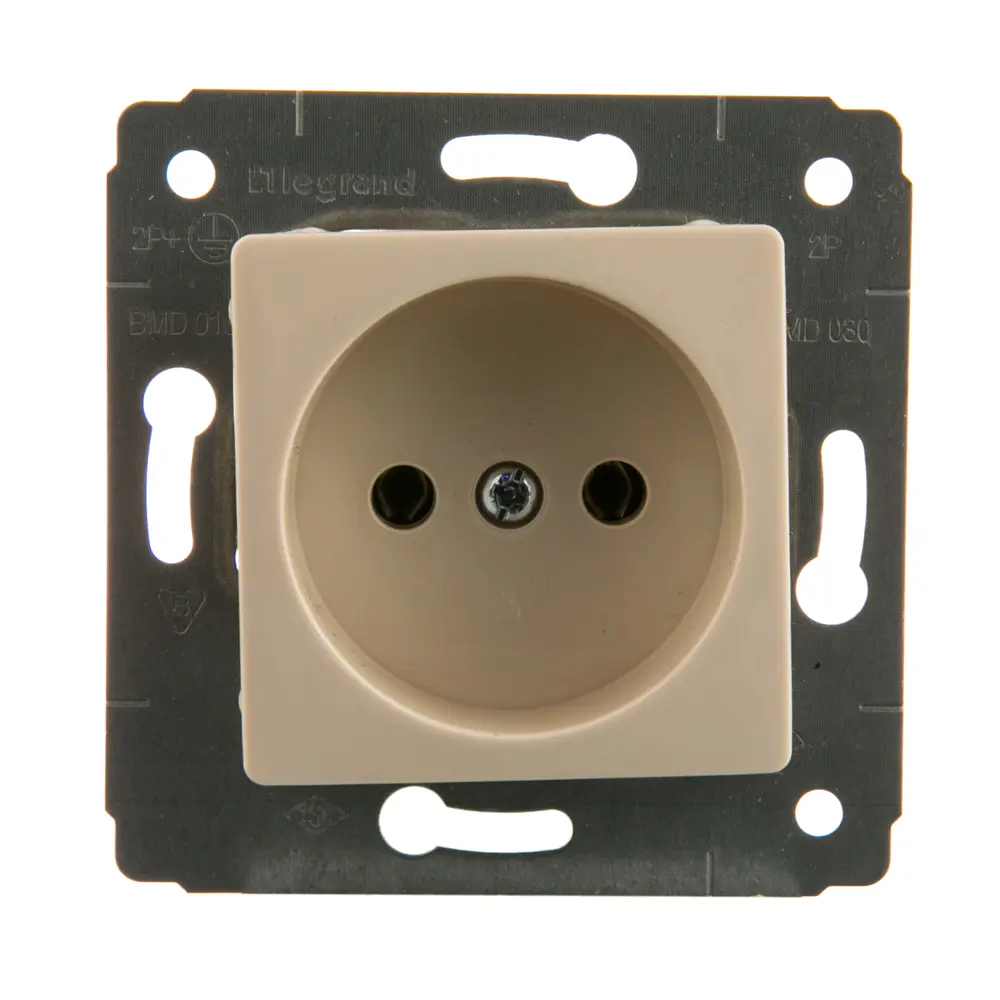 Розетка встраиваемая Legrand Cariva без заземления, цвет слоновая кость STLM-2205668