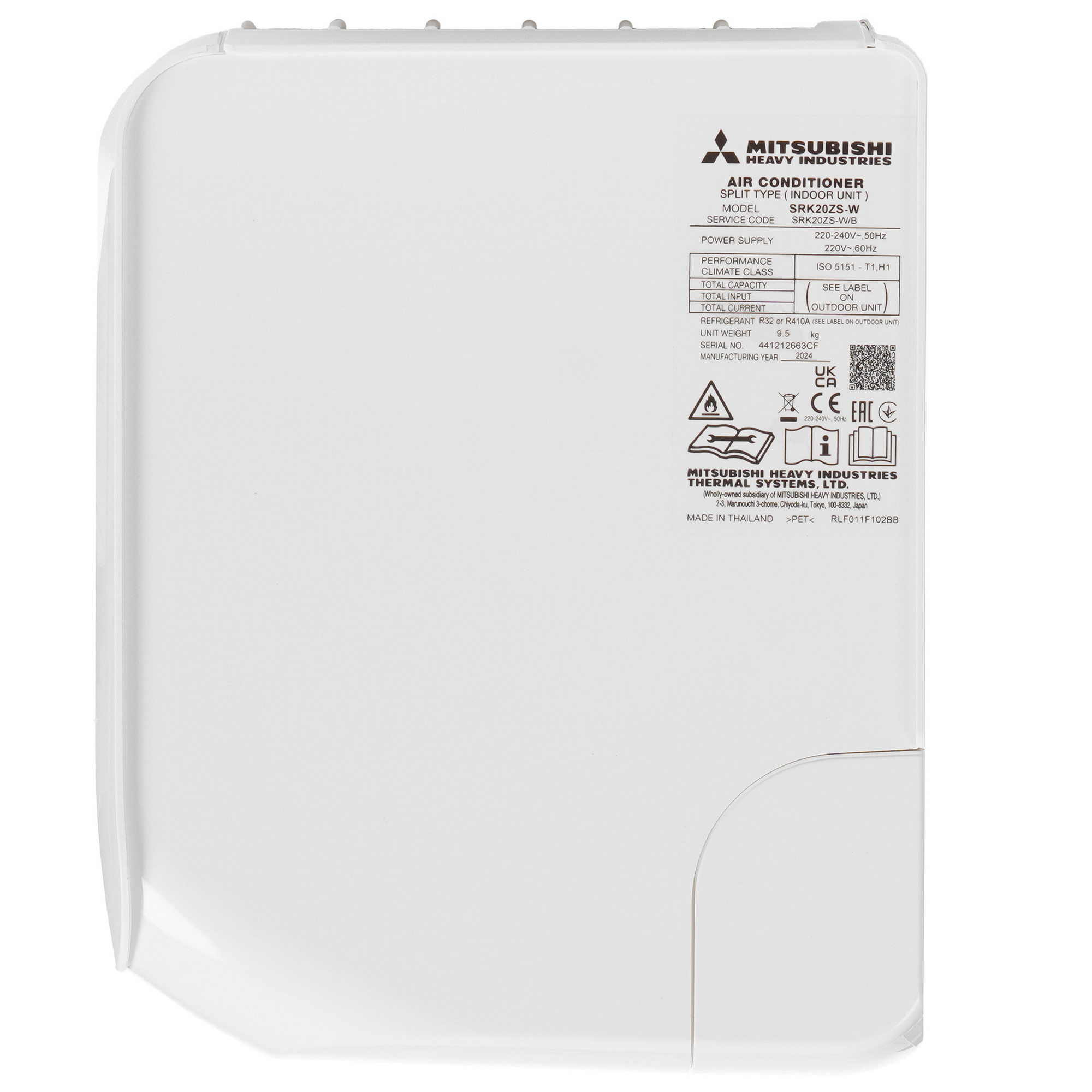 9240142 Кондиционер настенный сплит-система Mitsubishi Heavy Industries SRK20ZS-W/SRC20ZS-W белый STDN-0099114 - Вид №2