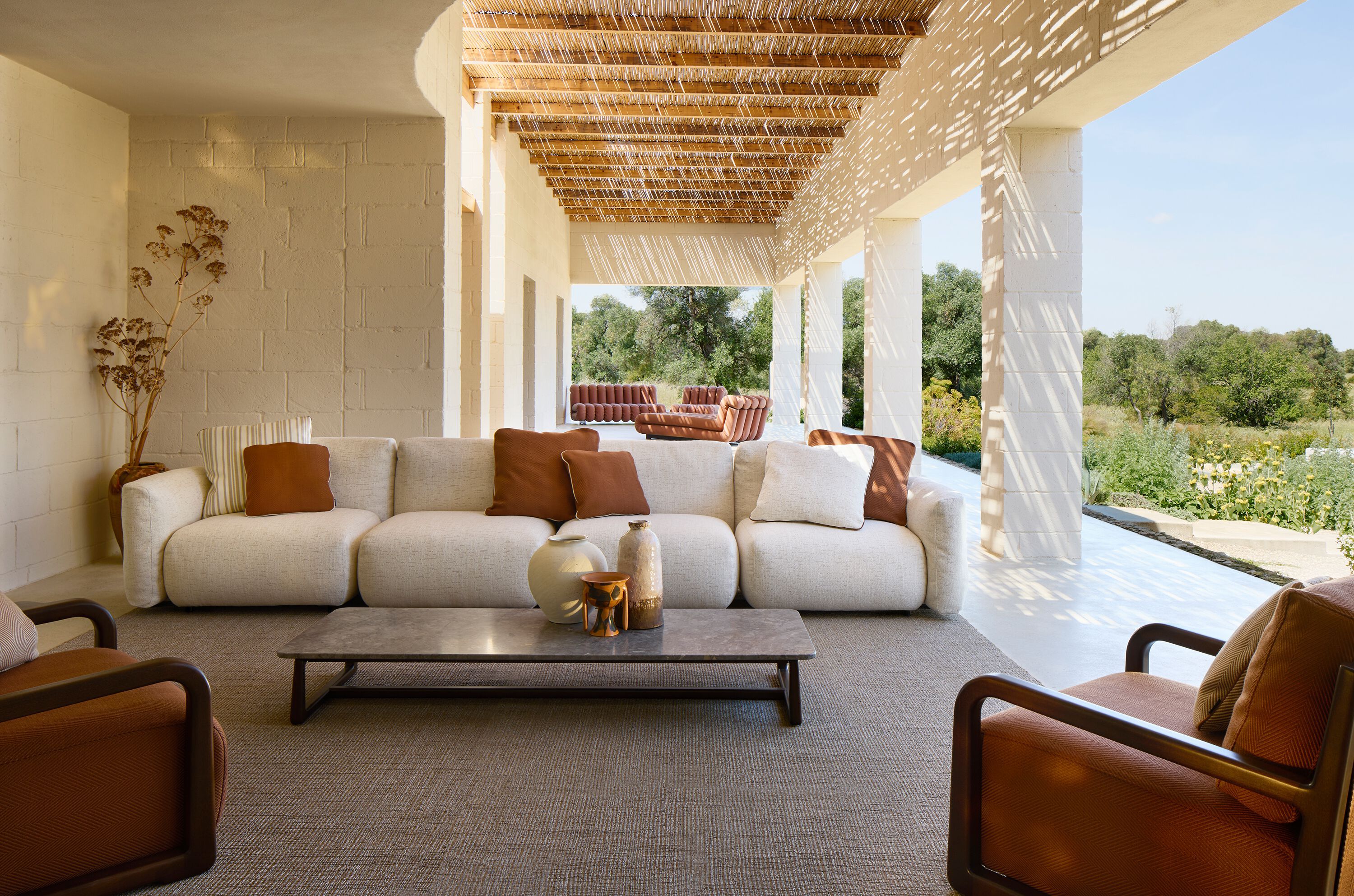 Тканевый модульный садовый диван Exteta Loro Piana Interiors, Стулья Delight от Exteta ARCH-00088589 - Вид №13