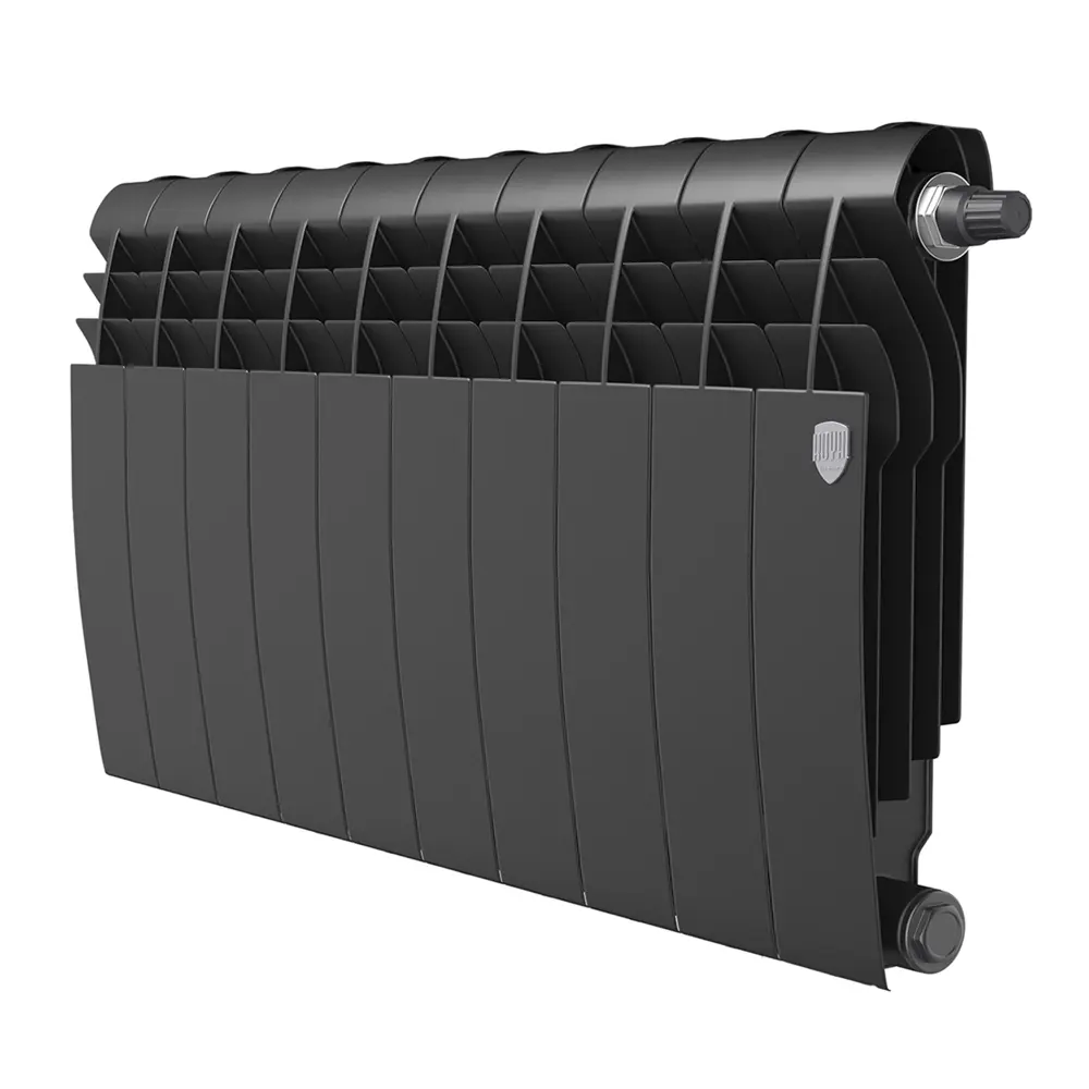 Радиатор секционный Royal Thermo Biliner 350/87 10 секций нижнее подключение биметалл черный 89391449 STLM-2150884 Отсутствует