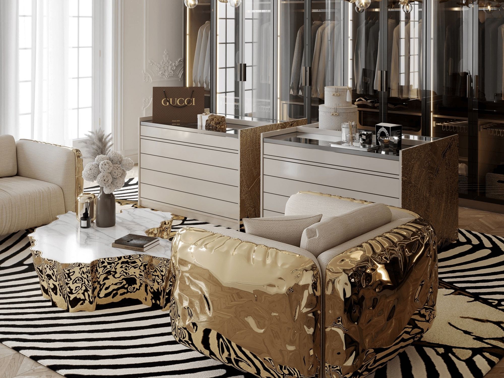 Кожаное кресло с подлокотниками Boca do Lobo Лимитированная серия ARCH-00047178 - Вид №7