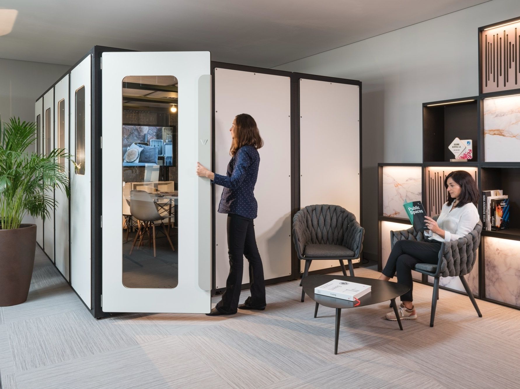 Многосторонняя акустическая офисная кабина со встроенным освещением Vicoustic Vicbooth Office ARCH-00048988