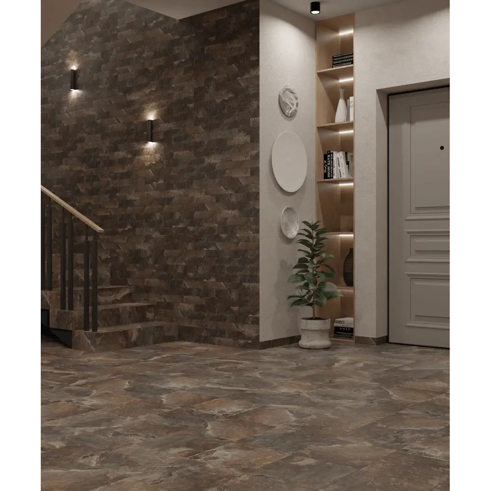 Керамин Касл Рок - угловая ступень с фактурой камня в коричневом оттенке 89411859 STLM-1567325 - Вид №3