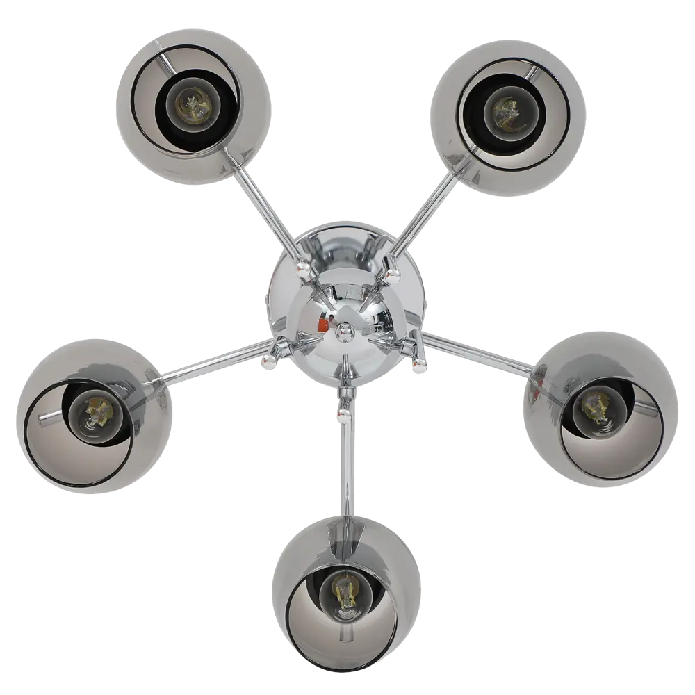 Люстра на штанге Libre 5 ламп 20 м² цвет хром SCHAFFNER STLM-2016170 - Вид №3