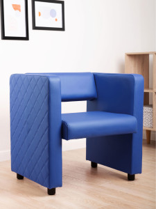 90902697 Кресло Кресло Йокки 71x69x57 см экокожа цвет синий STLM-0419752 MONOFIX