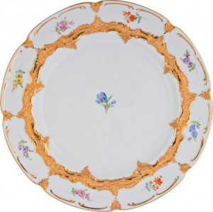 78908 Meissen Тарелка закусочная 22см "Форма - Б" (россыпь цветов) Фарфор