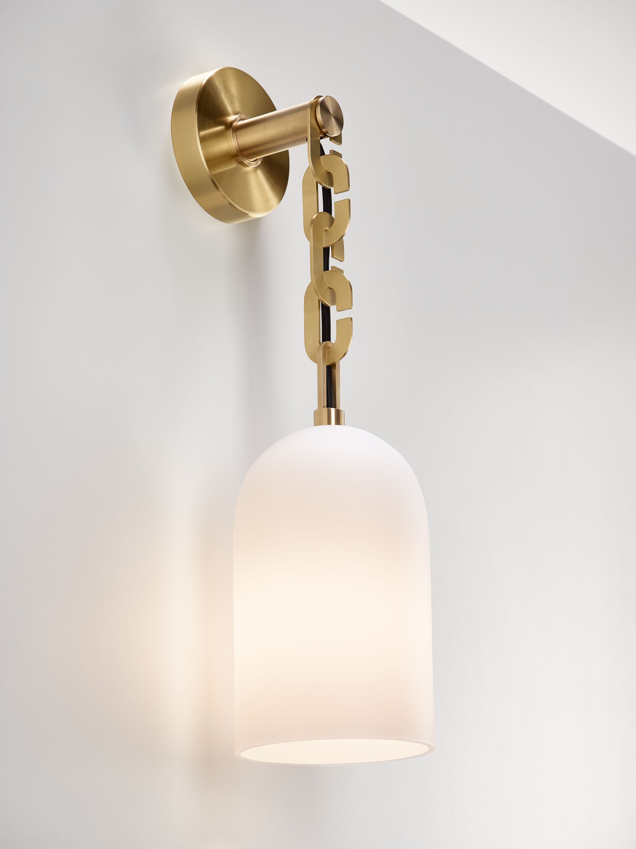 Светодиодный настенный светильник из дутого стекла и латуни SkLO купол ARCH-00051320 - Вид №8