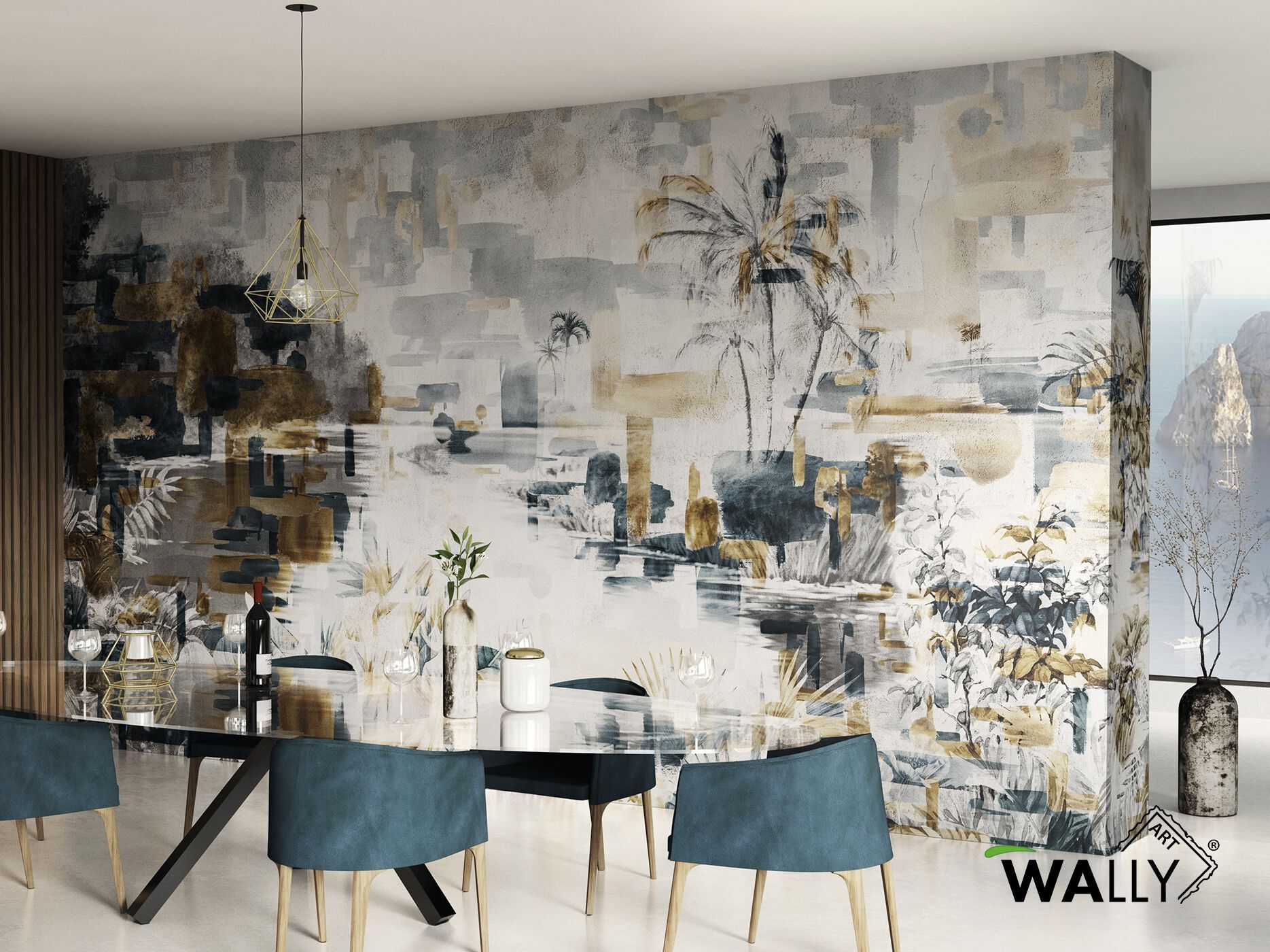 Моющиеся нетканые обои WALLYART Lacollection ARCH-00003685