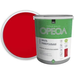 Эмаль универсальная Ореол глянцевая цвет красный 2.5 кг