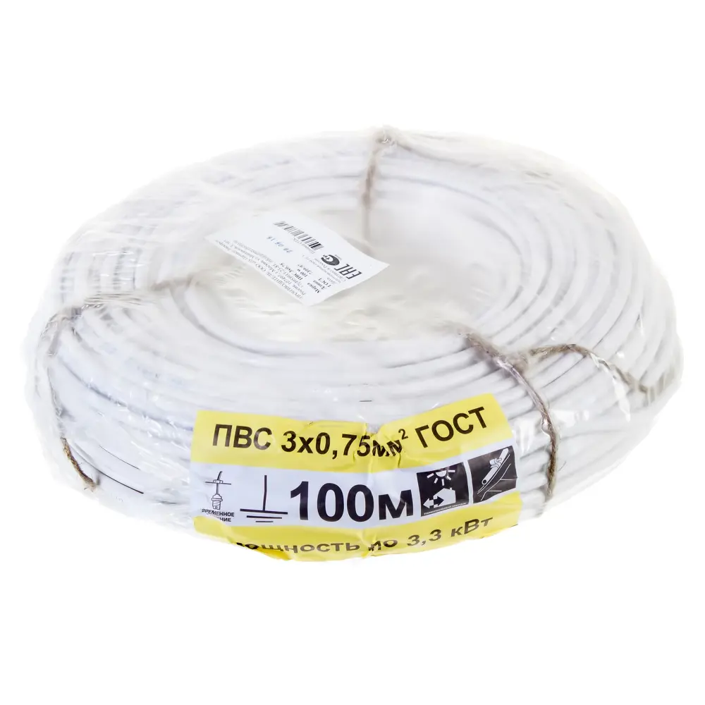 Провод Ореол ПВС 3х0.75 100 м - гибкий кабель для бытовой техники 14148559 STLM-0004398 - Вид №1