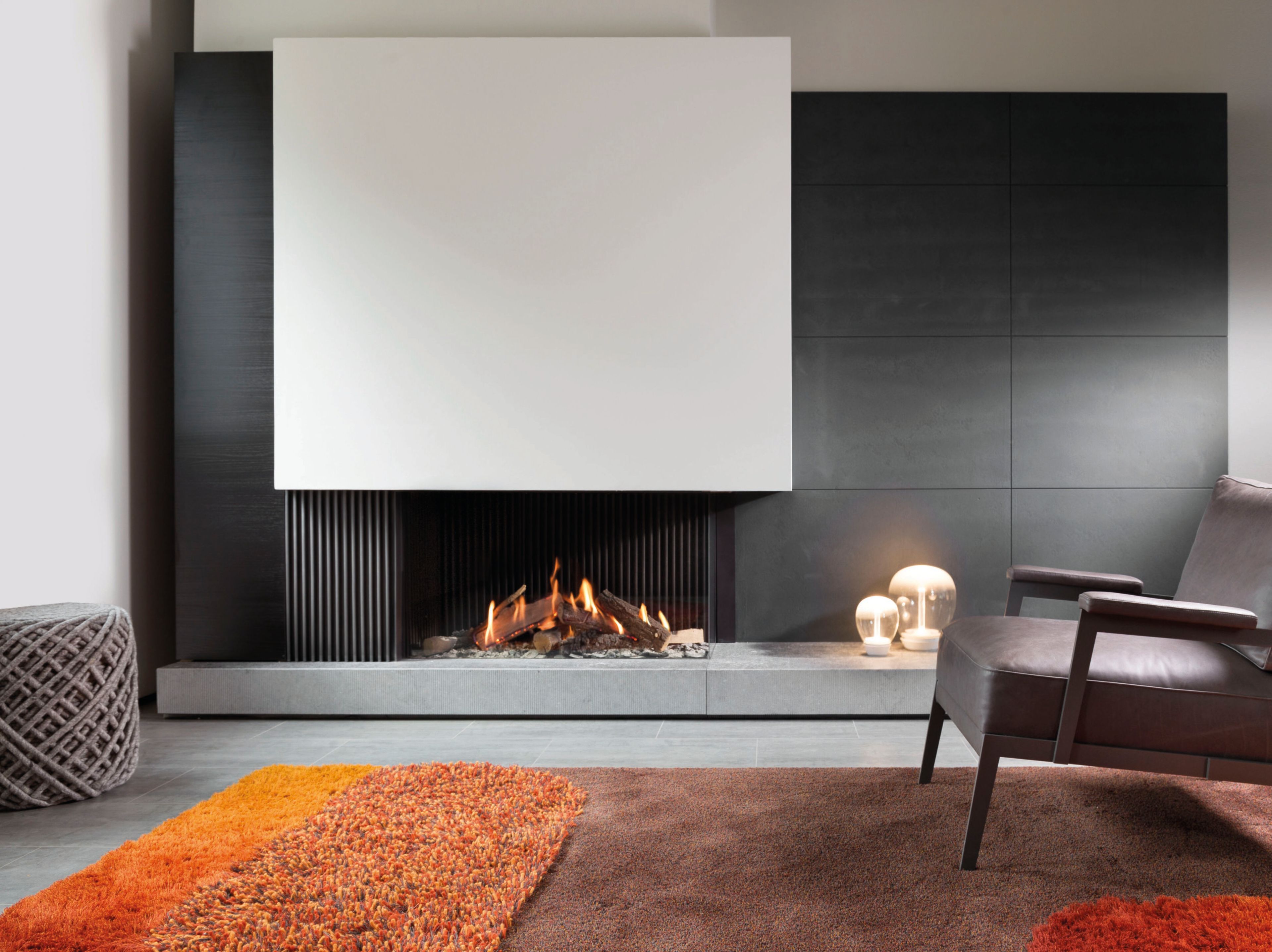 Настенный газовый угловой камин KALFIRE GP110/55C ARCH-00121610