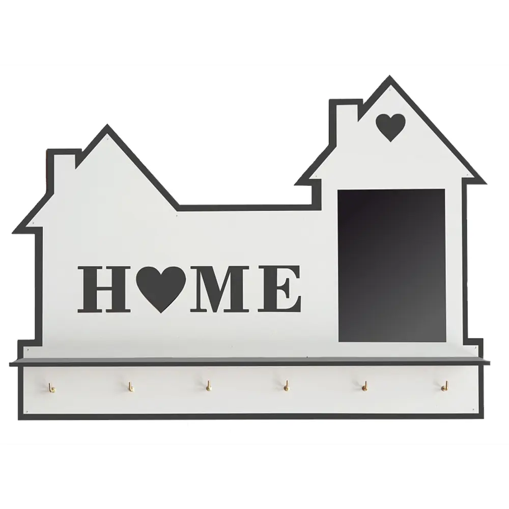 Ключница с фоторамкой Home 38x38x5 мм МДФ цвет белый Santreyd STLM-2184392